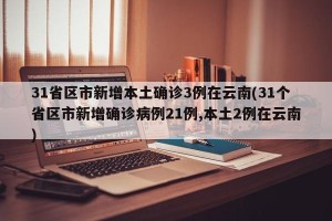 31省区市新增本土确诊3例在云南(31个省区市新增确诊病例21例,本土2例在云南)